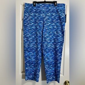 Attyre New York Audrey Women’s Ankle Slim Leg Pull-on Blue Pants Plus Size 20 W